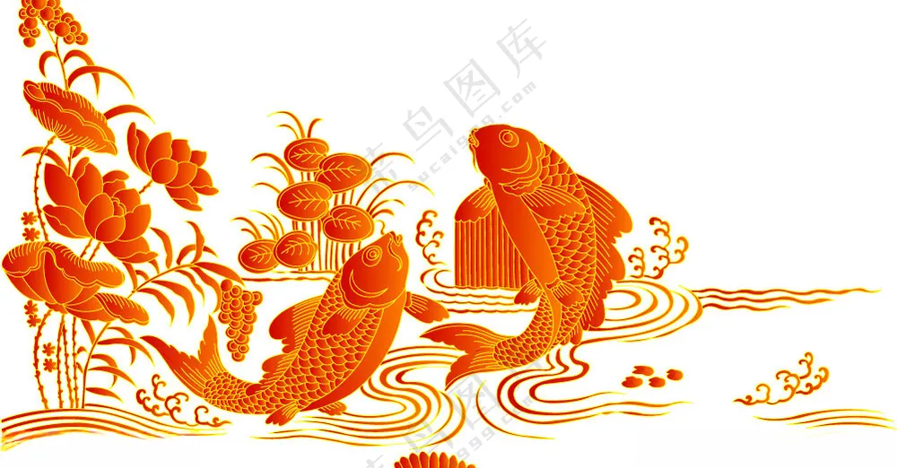 鲤鱼跳龙门鲤鱼跳龙门矢量图库