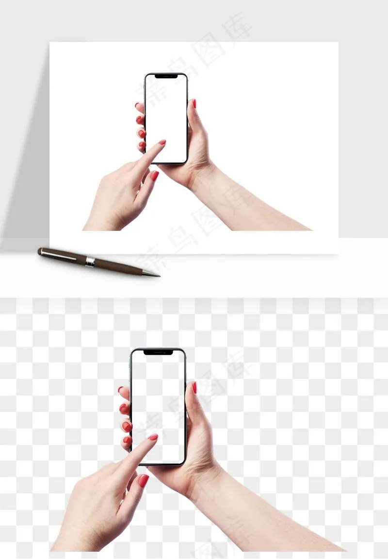 手拿手机素材png免抠