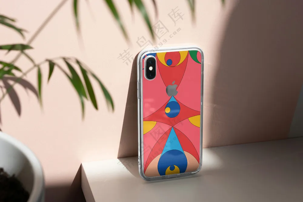 iPhoneX文创手机壳样机手机壳印花贴图样机-26