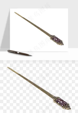 古风发簪头饰配饰png免抠