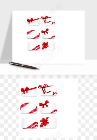 蝴蝶结丝带彩带矢量png免抠