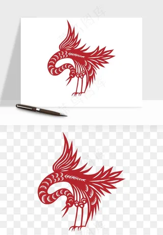 传统花鸟动物剪纸png免抠