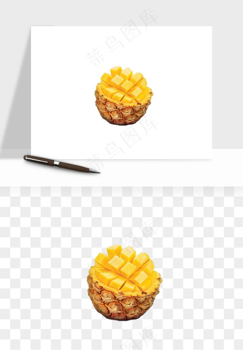 菠萝水果png免抠