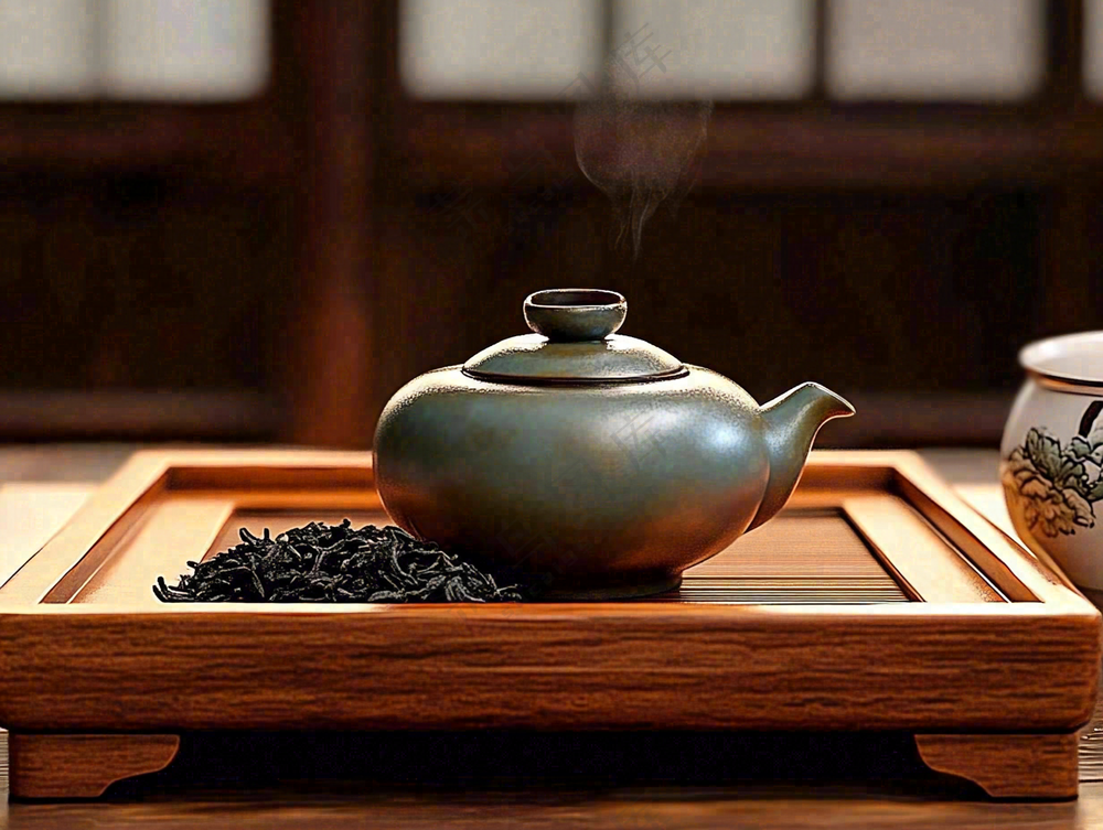 茶叶品茶茶道文化古色古香摄影图