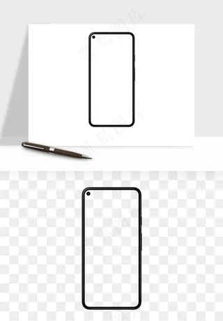 手机样机边框元素png免抠