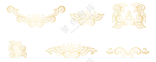金箔花纹素材