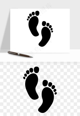 脚印脚丫鞋印png免抠