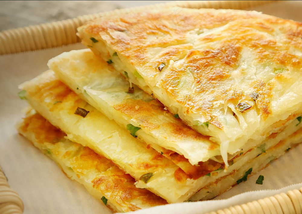 葱油鸡蛋饼美食图片