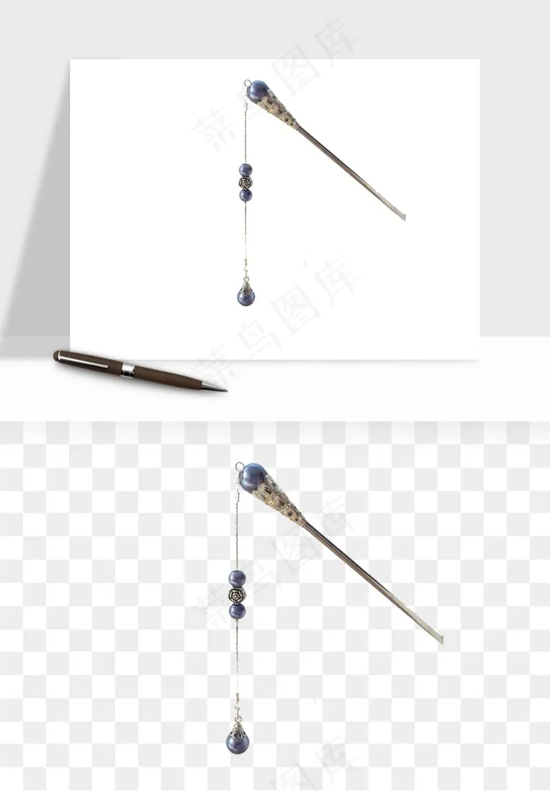 古风发簪头饰配饰png免抠