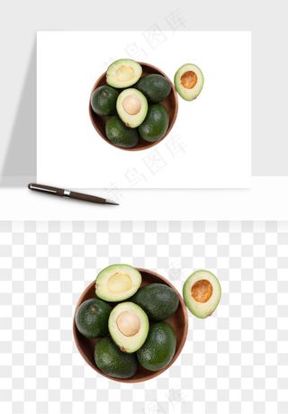 牛油果水果png免抠