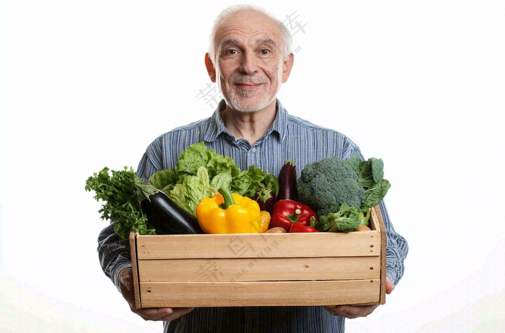 木框里的蔬菜绿色生鲜农夫摄影图