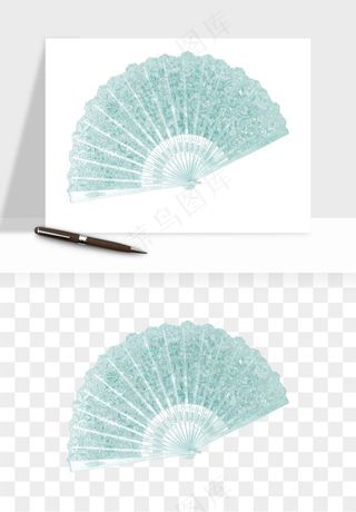 古风扇子元素png免抠