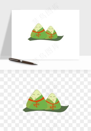 卡通表情粽子端午png免抠
