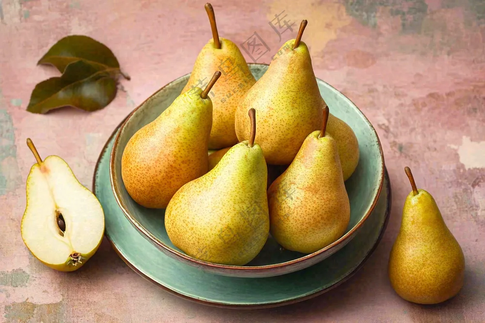 新鲜水果梨子摄影图