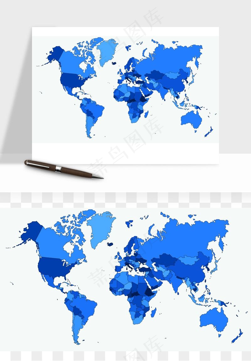 世界地图矢量png免抠