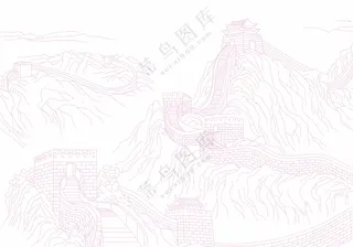 长城背景建筑底纹