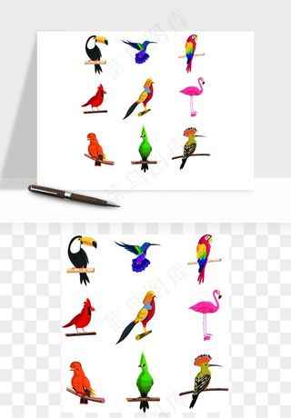 小鸟手绘矢量
