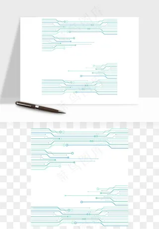 科技电路板线路矢量png免抠