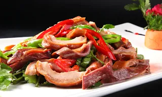小炒猪肚美食图片