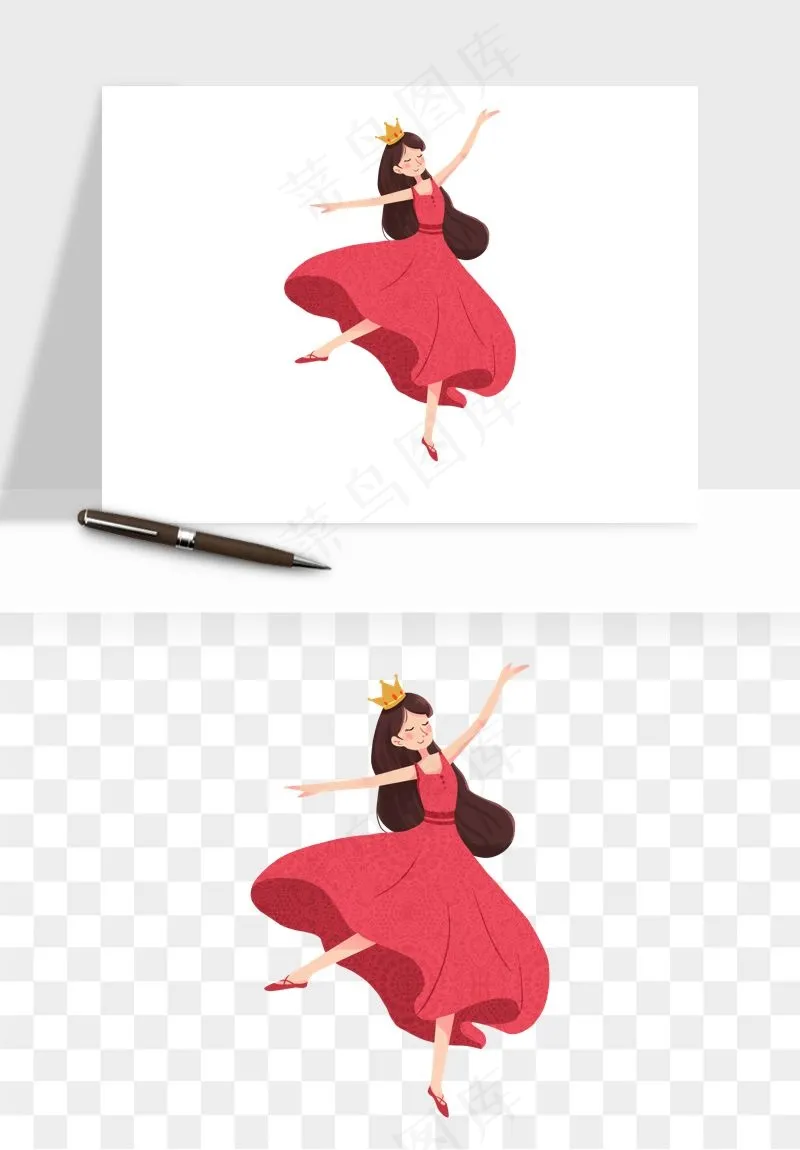 手绘女神女王妇女png免抠