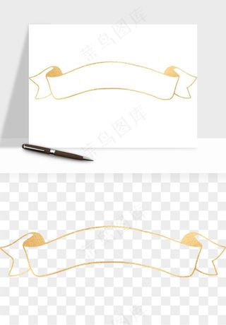 金色植物花环边框png免抠