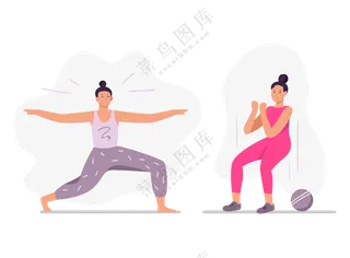 卡通健身人物素材