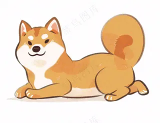 小狗宠物动物卡通插画免抠