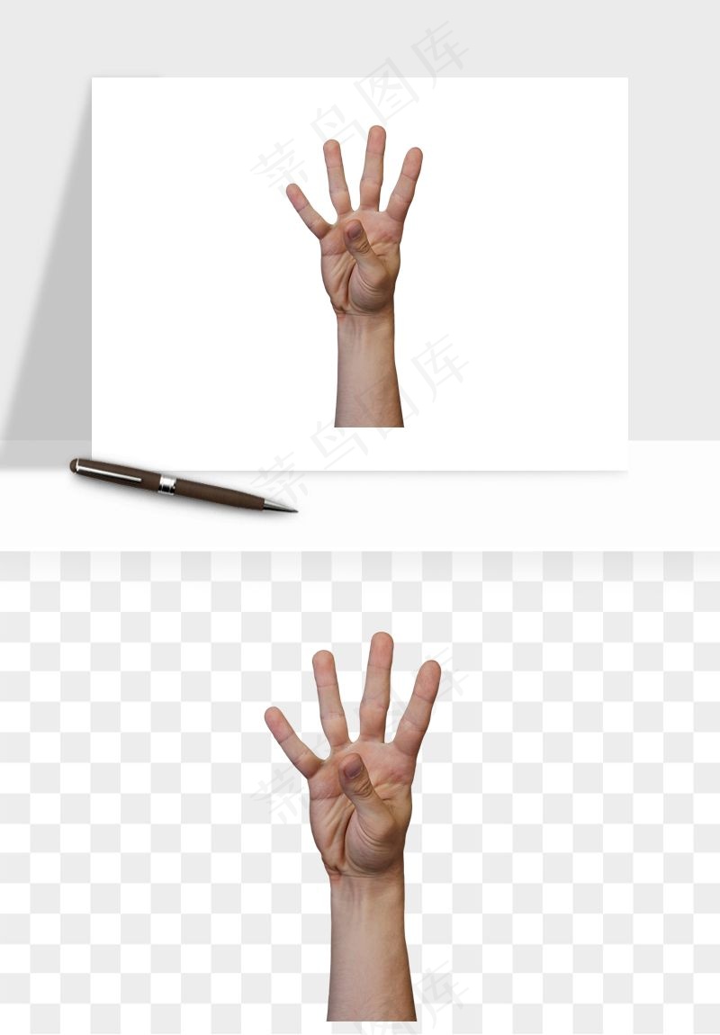 手势手部动作手指png免抠