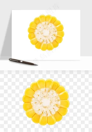 玉米带叶玉米png免抠