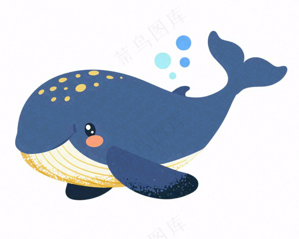 海豚海洋生物动物卡通插画免抠