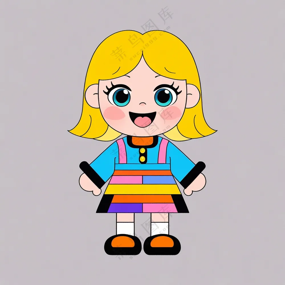 卡通小女孩