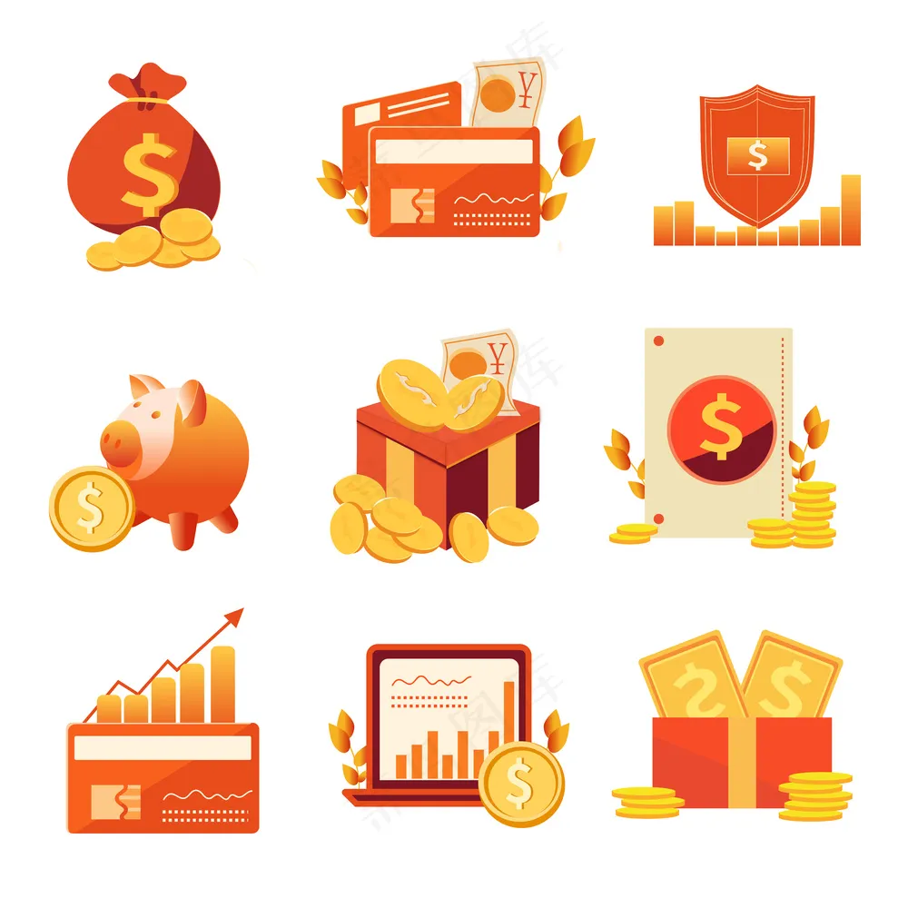 金币 财富 金融元素