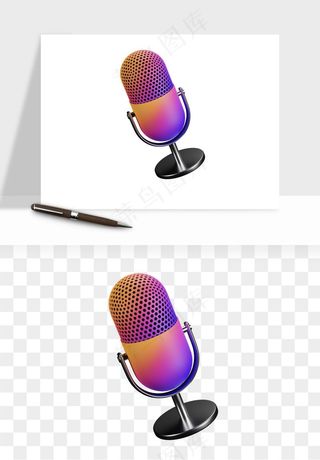 话筒直播麦克风png免抠