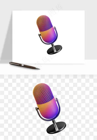话筒直播麦克风png免抠