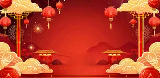 国庆节红色节日庆祝诞辰插画背景