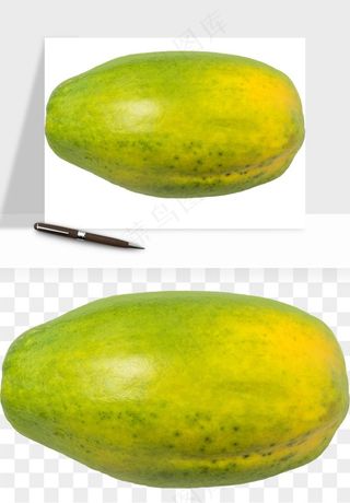 木瓜水果png免抠