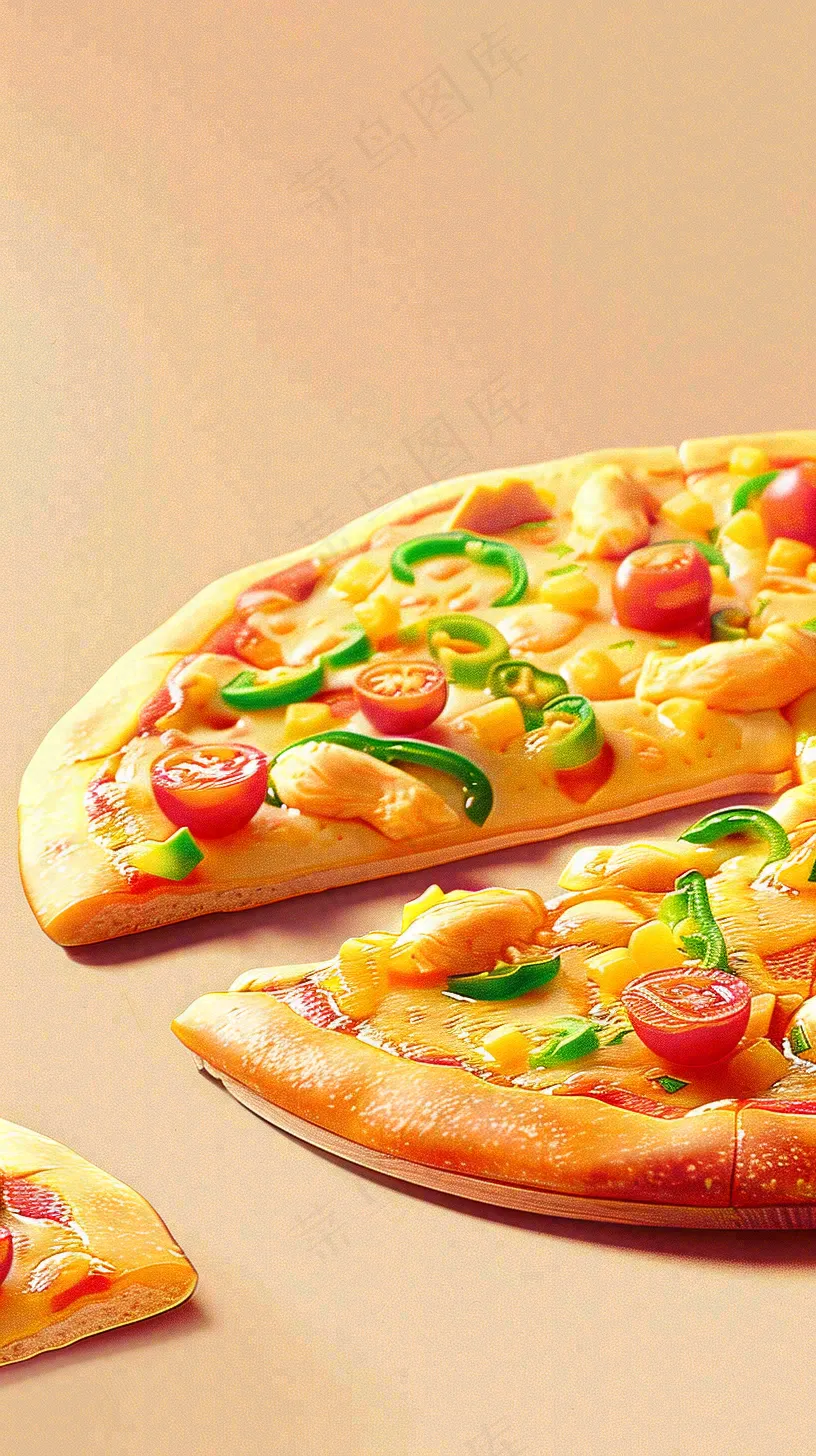 西餐美食披萨摄影图 背景