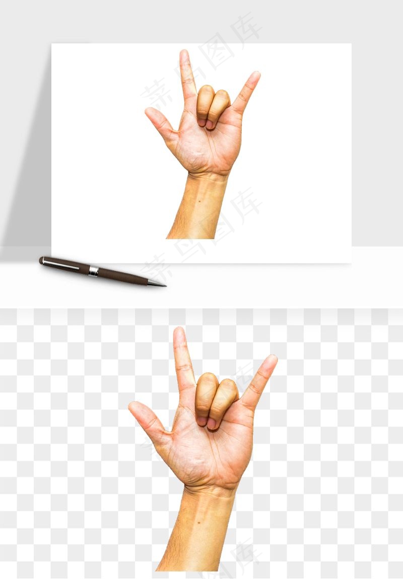 手势手部动作手指png免抠