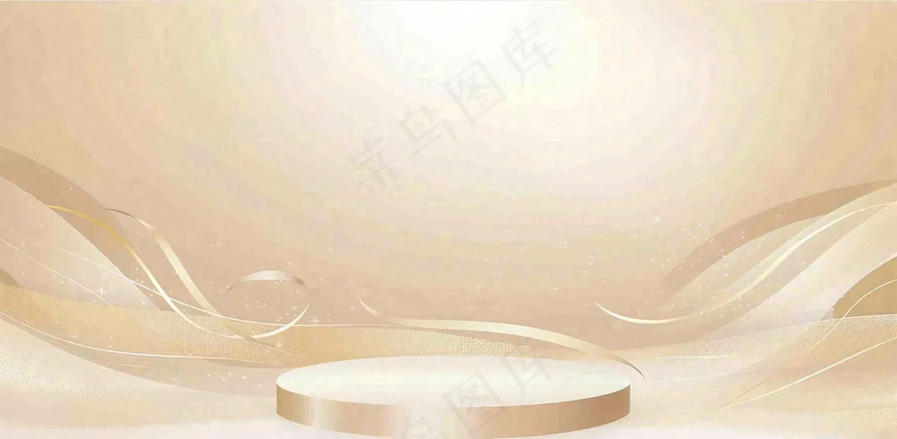 美妆护肤3d展台清新背景