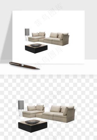 现代沙发家具png免抠