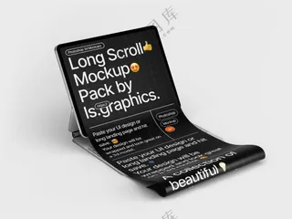 褶皱手机电脑长屏psd样机-32