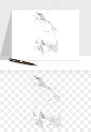 飞溅的牛奶牛奶杯元素png免抠