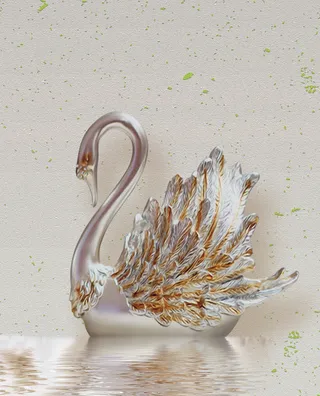 金属天鹅弯头 素材