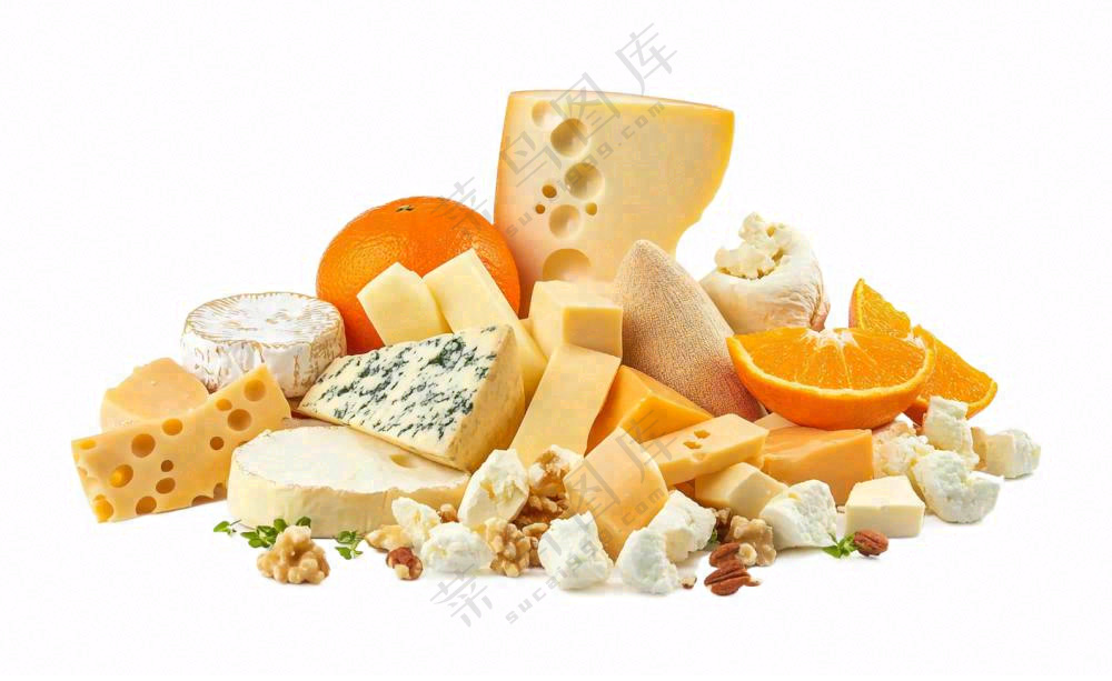 各种奶酪食物摄影图免抠
