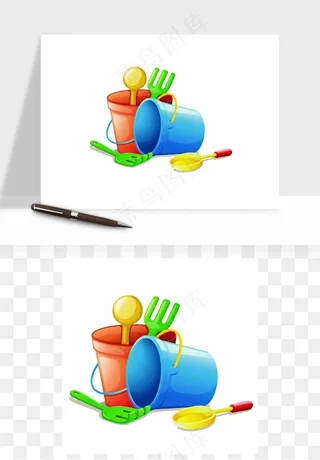 沙滩游泳度假休闲png免抠