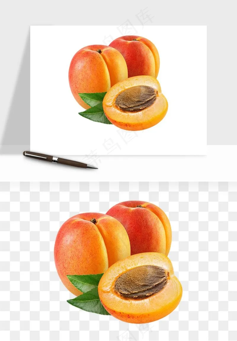 桃子油桃黄桃水果png免抠