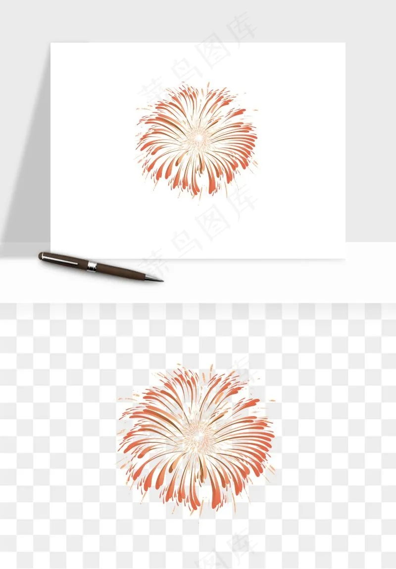 卡通烟花烟火礼花png免抠