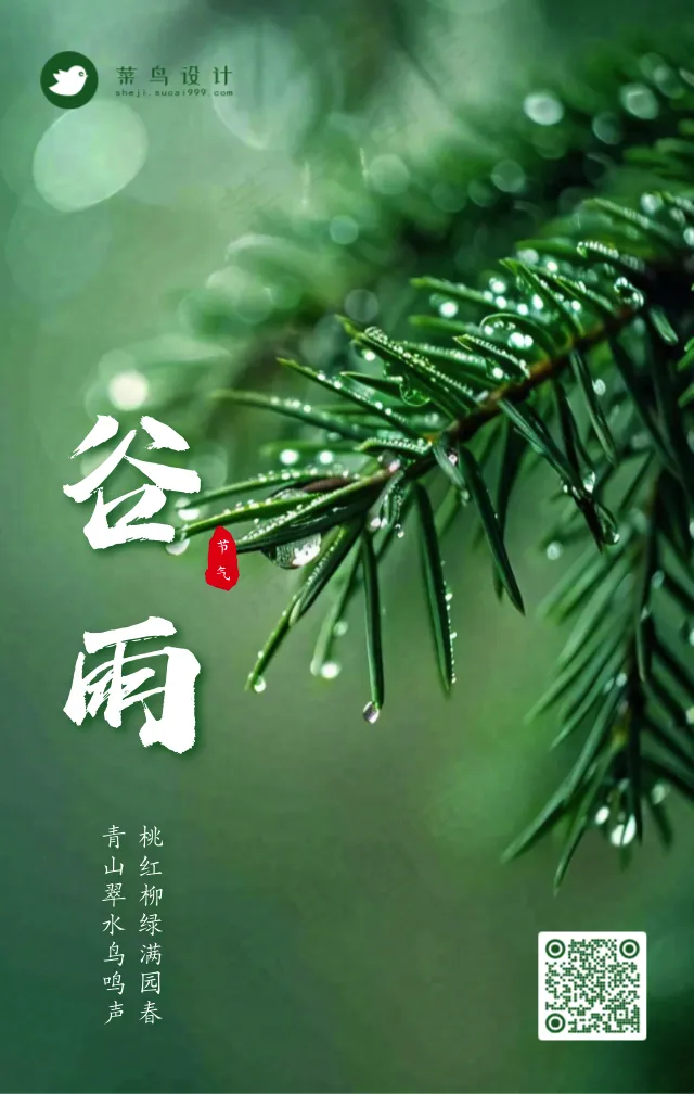谷雨手机海报