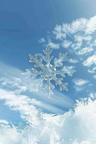 冬天寒冷白雪结冰小寒摄影图