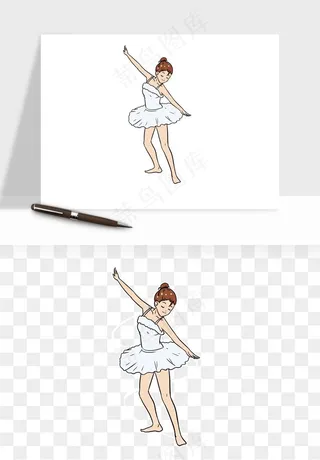 跳舞芭蕾女孩png免抠